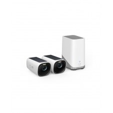 Eufy Kit de 2 cámaras eufyCam 3 de Security, cámara de seguridad 4K con panel solar integrado, IA de reconocimiento facial, cámara de seguridad con