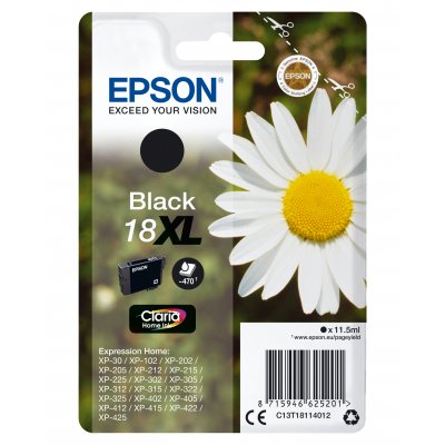 Cartucho de Tinta Original Epson nº18 XL Alta Capacidad/ Negro