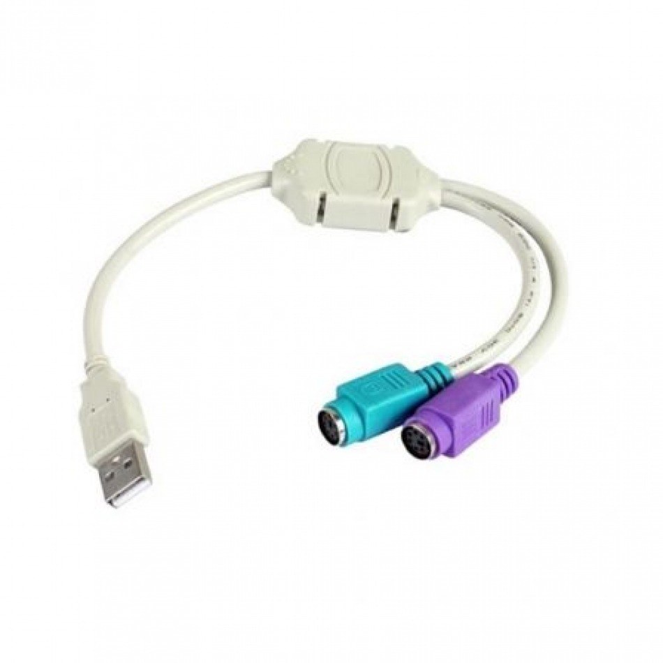 Cable USB 2.0 3GO C101/ USB Macho - 2x PS2 Macho