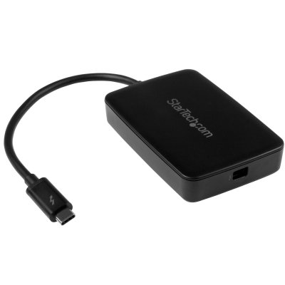Adaptador Thunderbolt 3 a Thunderbolt 2 de Ordenador Portátil TB3 a Dispositivos TB2 o TB1 - No Reversible - Convertidor Thunderbolt 2/1 - con Certificación TB3 - Win o Mac