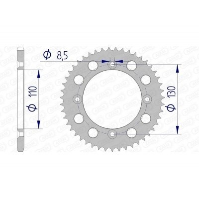 Corona AFAM aluminio ultraligera 11104 - Paso 420 11104N-50