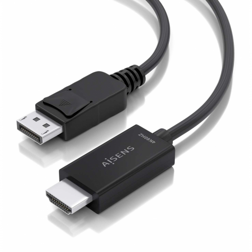 AISENS - CABLE CONVERSOR DISPLAYPORT A HDMI 4K@60HZ, DP/M-HDMI/M, NEGRO, 2.0M