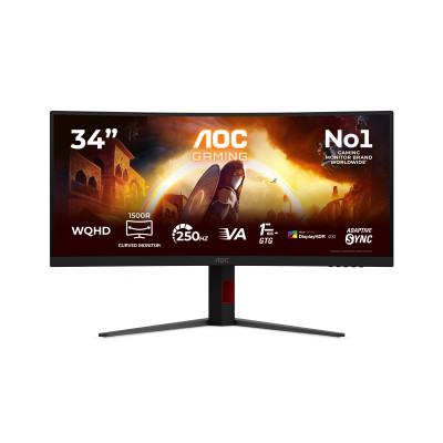 G4 CU34G4ZCA pantalla para PC 86,4 cm (34) 3440 x 1440 Pixeles Wide Quad HD Negro, Rojo