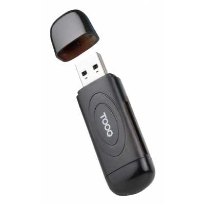 Tooq LECTOR TARJETAS USB-A 3.0, SD/TF, NEGRO