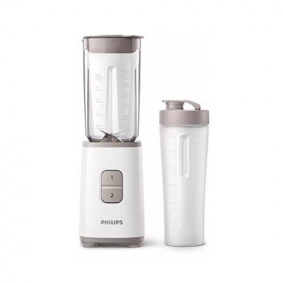 Batidora de vaso philips daily collection blanco 4 cuchillas - 2 velocidades - jarra plastico 0.6l - 350w