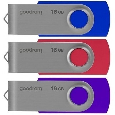 Pack de memorias usb 2.0 x 3 goodram 16gb uts2