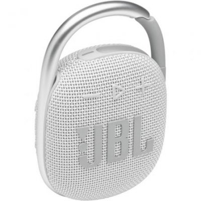 Altavoz con Bluetooth JBL Clip 4/ 5W/ 1.0/ Blanco