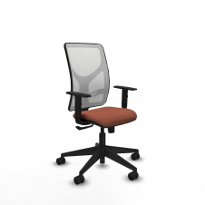 Piqueras y Crespo Motilla sincro malla blanca bali marr?n brazos 1D base piramidal ruedas 65mm nailon