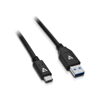 Cable USB negro con conector USB 3.1 A macho a USB-C macho 1m 3.3ft