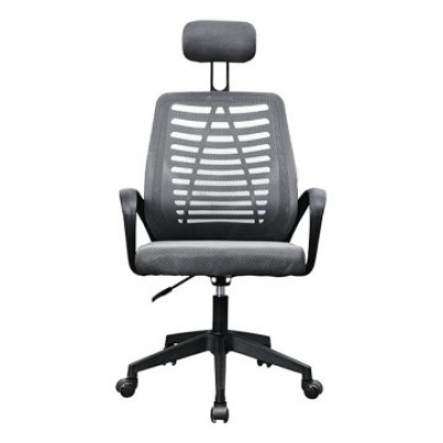 SILLA ERGONOMICA MARS GAMING MGCERGOBBGR GRIS RESPALDO EN MALLA TRANSPIRABLE REPOSACABEZAS AJUSTABLE