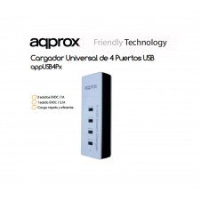 CARGADOR APPROX 4 PUERTOS USB APPUSB4PW