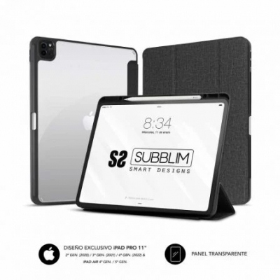 Funda Subblim Clear Shock para Tablet iPad Pro 11 2020-2022/ Negra