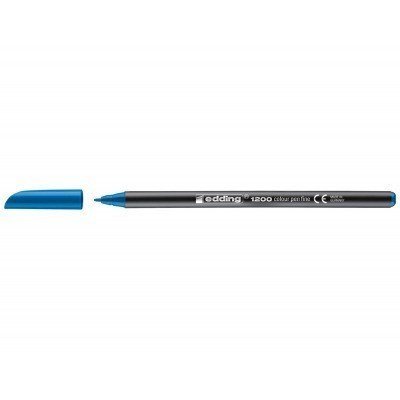 Edding 1200 Rotulador Permanente - Punta Redonda - Trazo entre 0.5 y 1 mm. - Tinta con Base de Agua - Color Azul Claro
