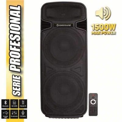 Coolsound Pro 500 Altavoz Autoamplificado Bluetooth 1500W 2x15 450W RMS - USB, SD, Entrada Mic. Jack 6.3mm - Mando a Distancia