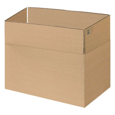 Pack de 10 cajas de embalaje de 4 solapas - 600x400x290mm - Cartón canal 3mm - Resistente y duradero