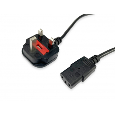 112300 Negro 2 m BS 1363 C13 acoplador