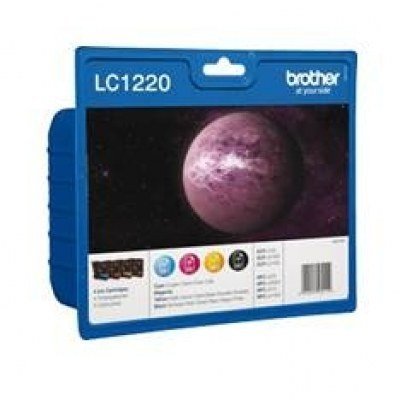 Cartucho tinta brother lc1220bkbp paquete de 4 300 paginas dcpj525w - dcpj725dw - dcpj925dw - mfcj430w - mfcj625dw - mfcj825dw