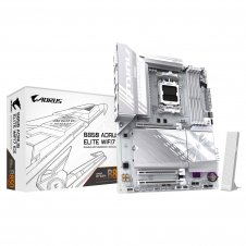 GIGABYTE B850 AORUS ELITE WIFI7 ICE Placa Base - Procesadores AMD Ryzen Serie 9000, VRM digital de 12+2+1 fases, hasta 8200MHz DDR5 (OC), 1xPCIe 5.0 +
