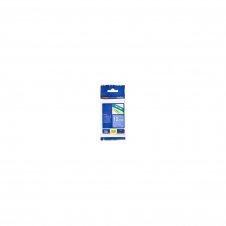 Cinta laminada brother blanco sobre azul tze 12mm TZE535
