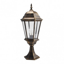 Sobremuro Exterior Aluminio Regulus 1xe27 Neg/oro 56x23x23 Cm Ip44