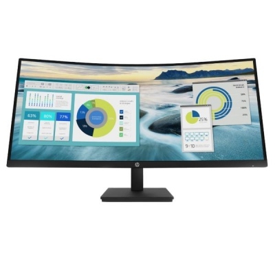 HP P34hc G4 - P-Series - monitor LED - curvado - 34 - 3440 x 1440 WQHD @ 60 Hz - VA - 250 cd/m² - 3500:1 - 5 ms - HDMI, DisplayPort, USB-C - altavoces - negro