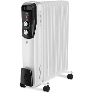 Radiador de aceite Ufesa Antares 2500, 2.500 W, 11 elementos, termostato regulable, blanco