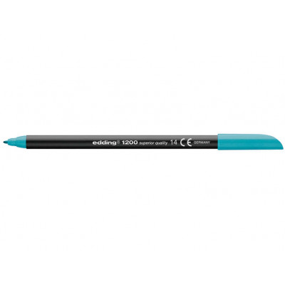 Edding 1200 Rotulador - Punta Redonda - Trazo entre 0.5 y 1 mm. - Tinta con Base de Agua - Color Azul Turquesa