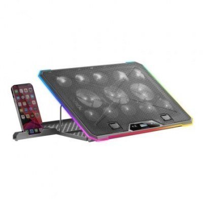 Soporte Refrigerante Mars Gaming MNBC13 para Portátiles hasta 17/ Iluminación LED