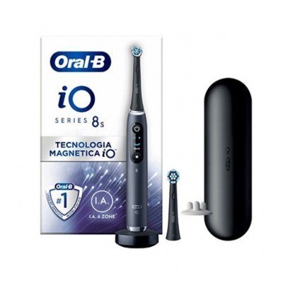 Cepillo dental elelectrico braun oral b io 8s negro tecnologia io - microvibraciones - p. color - 6 modos