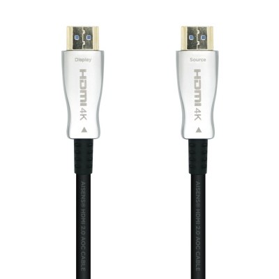 Aisens - Cable Hdmi V2.0 AOC Premium Alta Velocidad / Hec 4K@60Hz 18Gbps, A/M-A/M, Negro, 20M