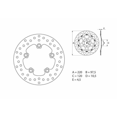 Disco de freno Brembo 68B40728 68B40728