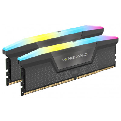 DDR5 CORSAIR VENGEANCE RGB 2x 8GB 6000 AMD/XMP CL36 GRIS