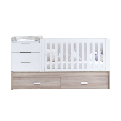 Cuna convertible con cajones inferiores · SERO LOFT 70x140 White · Alondra