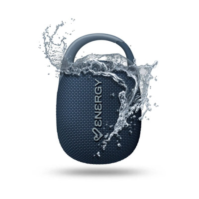 Energy Sistem EnergyClip Altavoz 9W - Radio FM - Bluetooth 5.4 - True Wireless - IPX7 - USB y MicroSD - Color Azul
