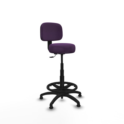 Taburete Llanos CL bali morado base poliamida topes aro nailon
