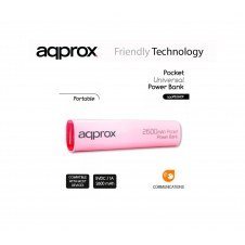 BATERIA EXTERNA APPROX 2600 mAh 1AH ROSA APPPB2600P