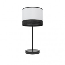 Sobremesa Olga 1xe14 Negro/blanco-mad.negra 42x18x18 Cm