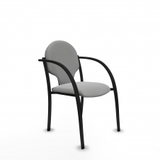 Piqueras y Crespo Pack 2 sillas Hell?n chasis 4 patas negro bali gris claro