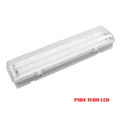 Pantalla fluorescente estanca para tubo de led 2 x 18 w (eq. 36 w) 220 v ip65 126 cm