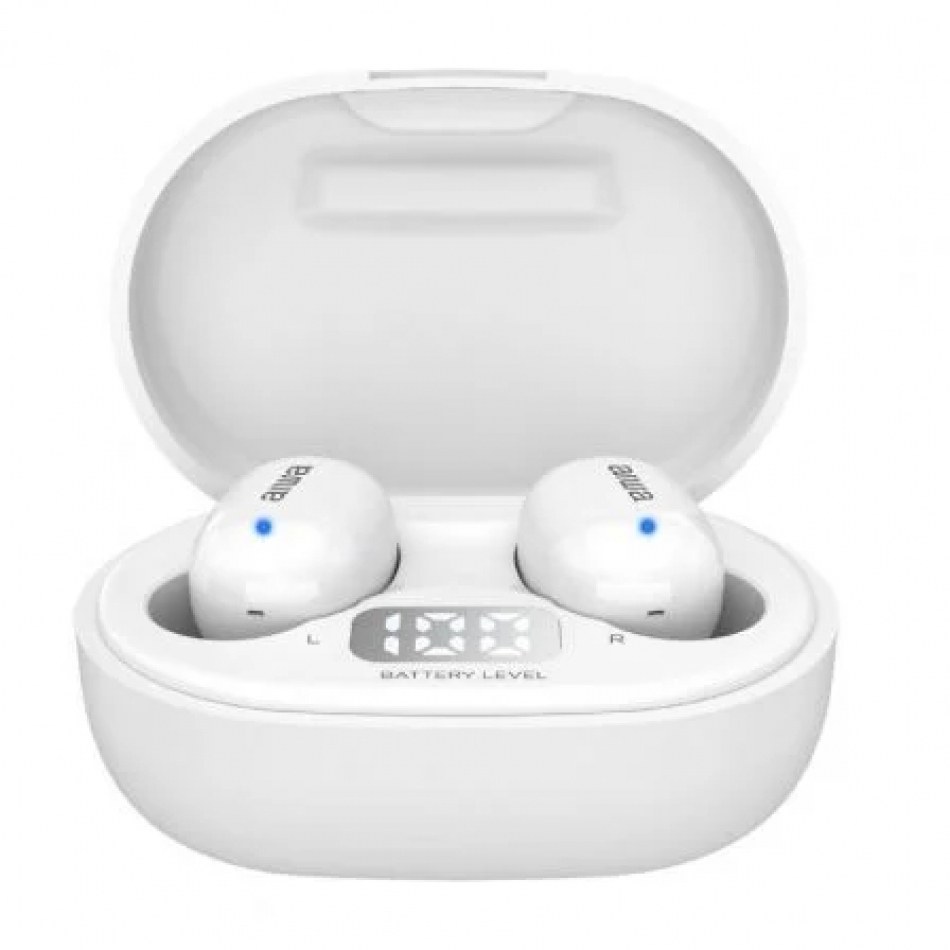 Auriculares Bluetooth Aiwa EBTW-150 con estuche de carga/ Autonomía 3h/ Blancos