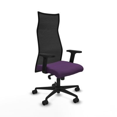 Albacete malla sincro malla negra bali morado brazos 2D base nailon ruedas 65 mm nailon