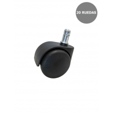 Piqueras y Crespo Kit de 20 ruedas de nailon de 50 mm perno 11 mm.