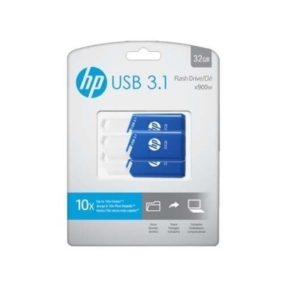 Pack de 3 memorias usb 3.1 hp x755w 32gb