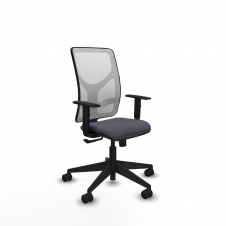 Piqueras y Crespo Motilla sincro malla blanca bali gris oscuro brazos 1D base piramidal ruedas 65mm nailon