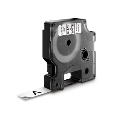 D1 - Etiquetas Durable - Negro sobre blanco - 12mm x 5.5m