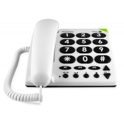 Telefono fijo doro phone easy 311c white - blanco