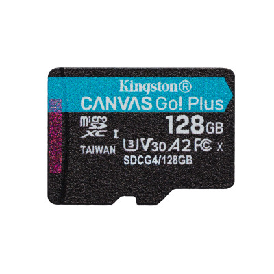 128GB microSDXC Canvas Go Plus Gen4 200R A2 U3 Paquete individual sin ADP