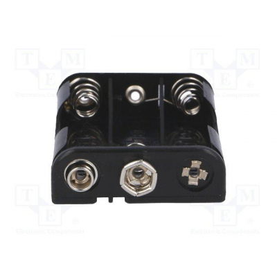 Portapilas R03x3 con Broche 3 pilas AAA