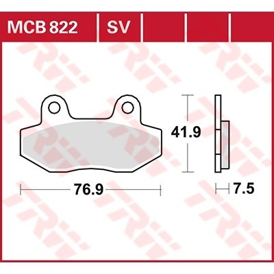 Pastillas de freno metal sinterizado SV TRW MCB822