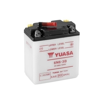 Yuasa battery 6N6-3B Dry charged (sin electrolito) 6N6-3B